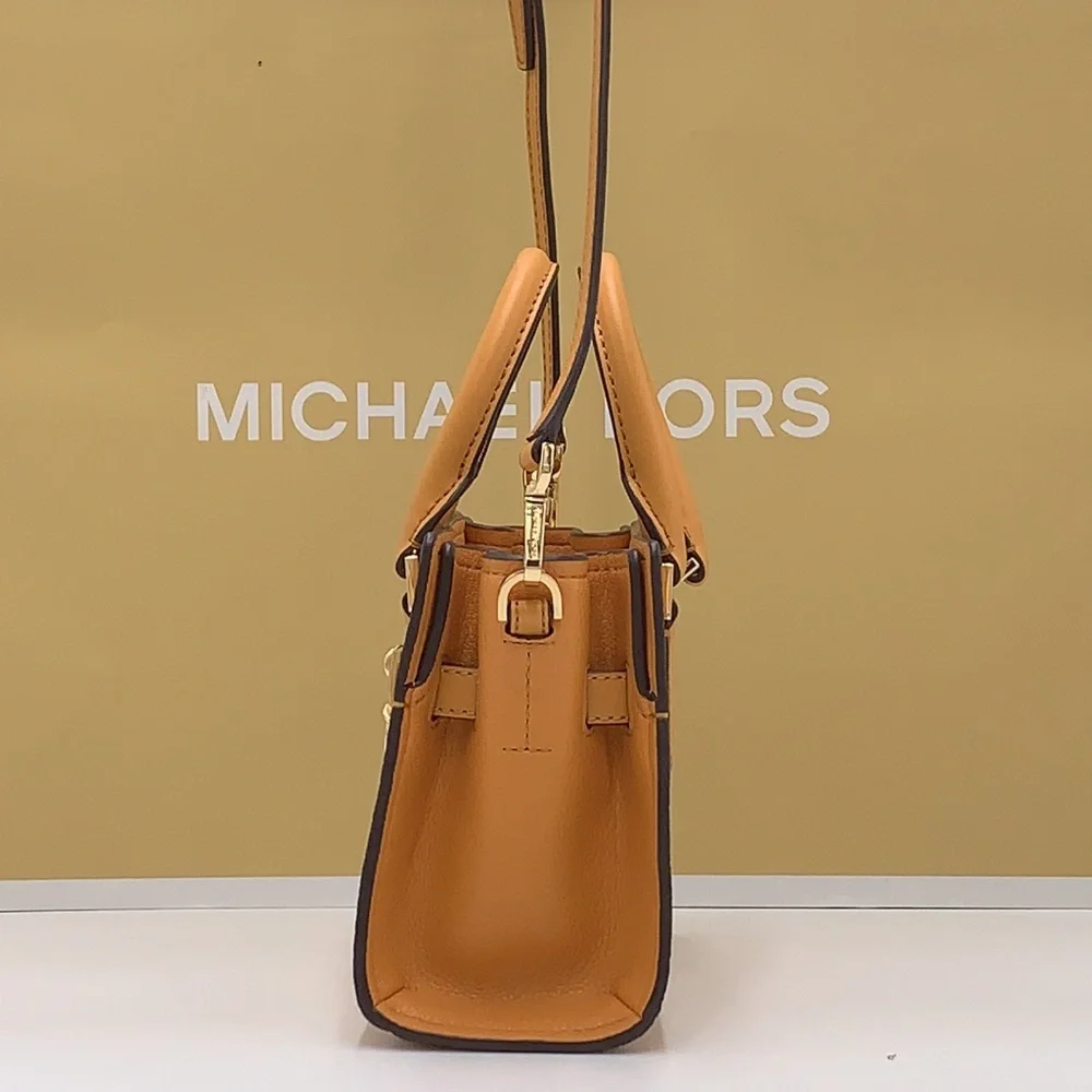 Michael Kors HAMILTON XSMALL  Snake Embossed SATCHEL CROSSBODY BAG CIDER COLOR